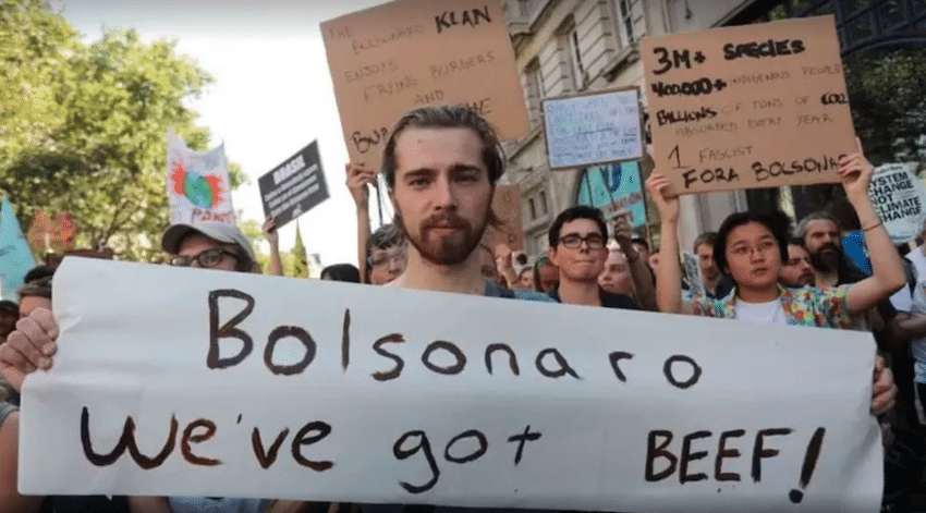 Protesto em defesa da Amazônia